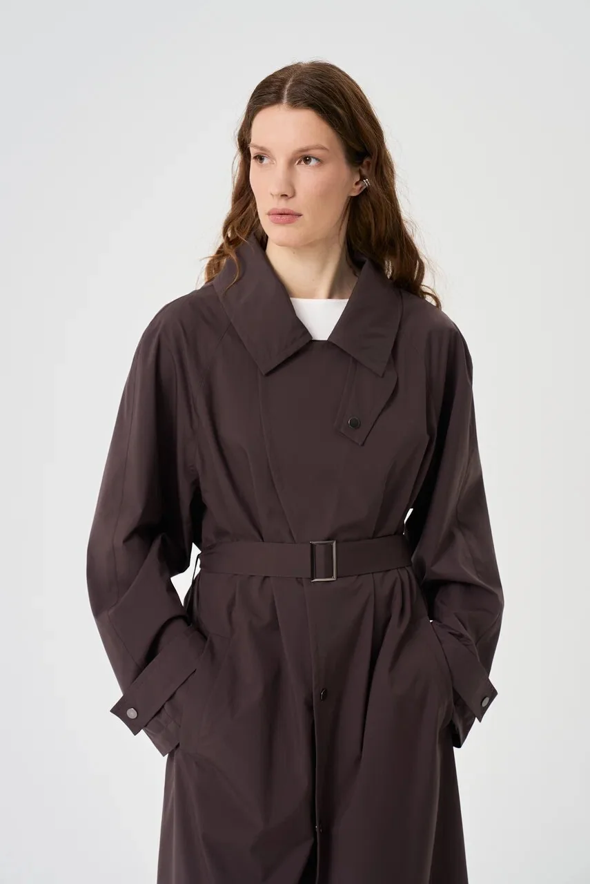 Плащ с рукавом реглан из ткани Storm System® Loro Piana — фотография 9